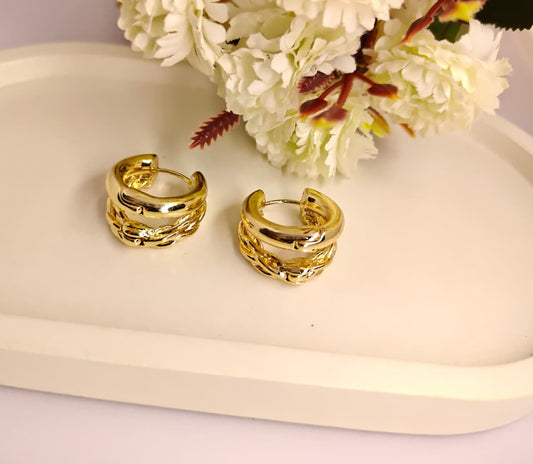 Anti Tarnish Gold Plated Small Huggie Hoop Earrings