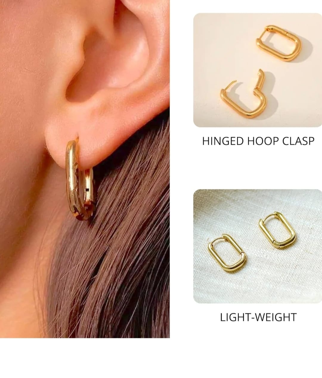 Gold Earrings for Women  Dainty, Chunky, Huggie, & Bow Styles | Anti - tarnish Hypoallergenic Hoop & Stud Earrings | Aesthetic Fashion Jewelry for Girls & women