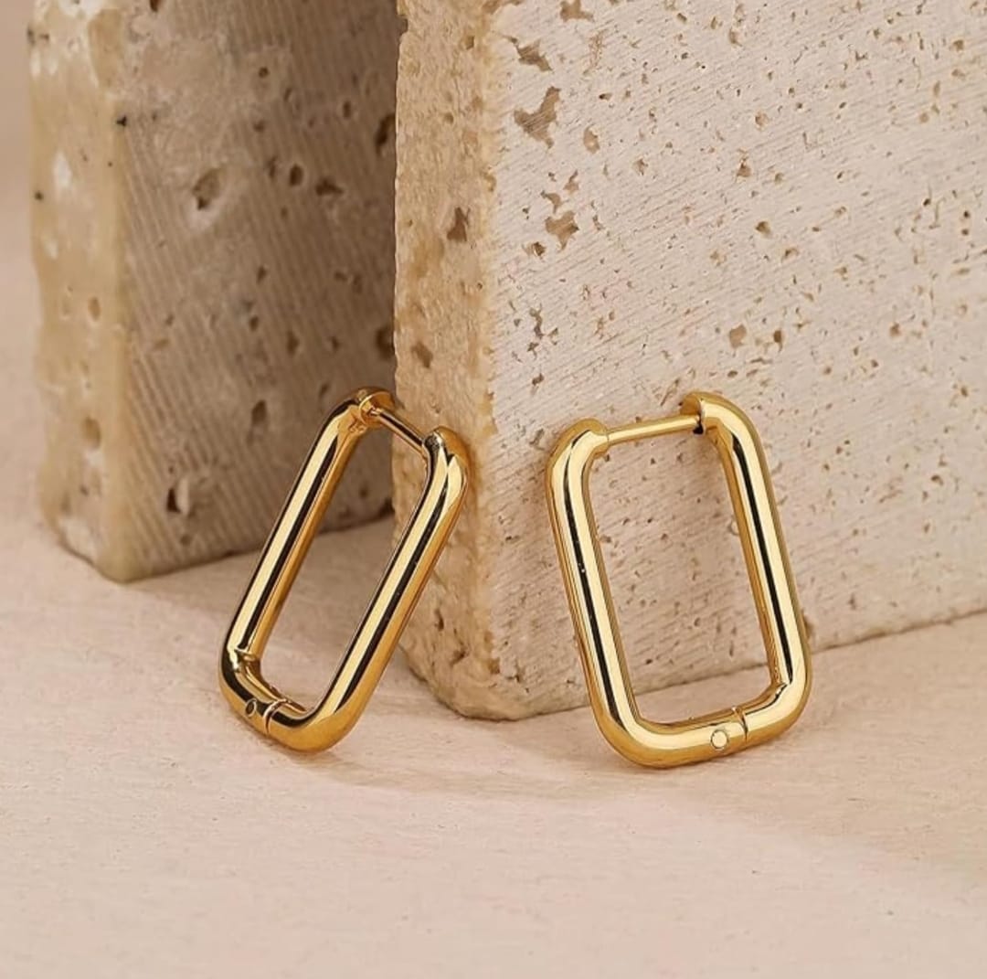 Gold Earrings for Women  Dainty, Chunky, Huggie, & Bow Styles | Anti - tarnish Hypoallergenic Hoop & Stud Earrings | Aesthetic Fashion Jewelry for Girls & women