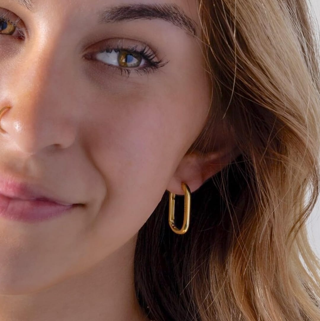 Gold Earrings for Women  Dainty, Chunky, Huggie, & Bow Styles | Anti - tarnish Hypoallergenic Hoop & Stud Earrings | Aesthetic Fashion Jewelry for Girls & women