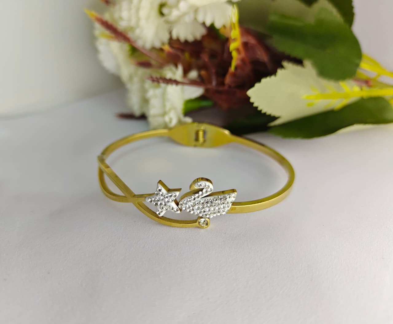Gold Plated Stainless Steel Bracelet women & Girls