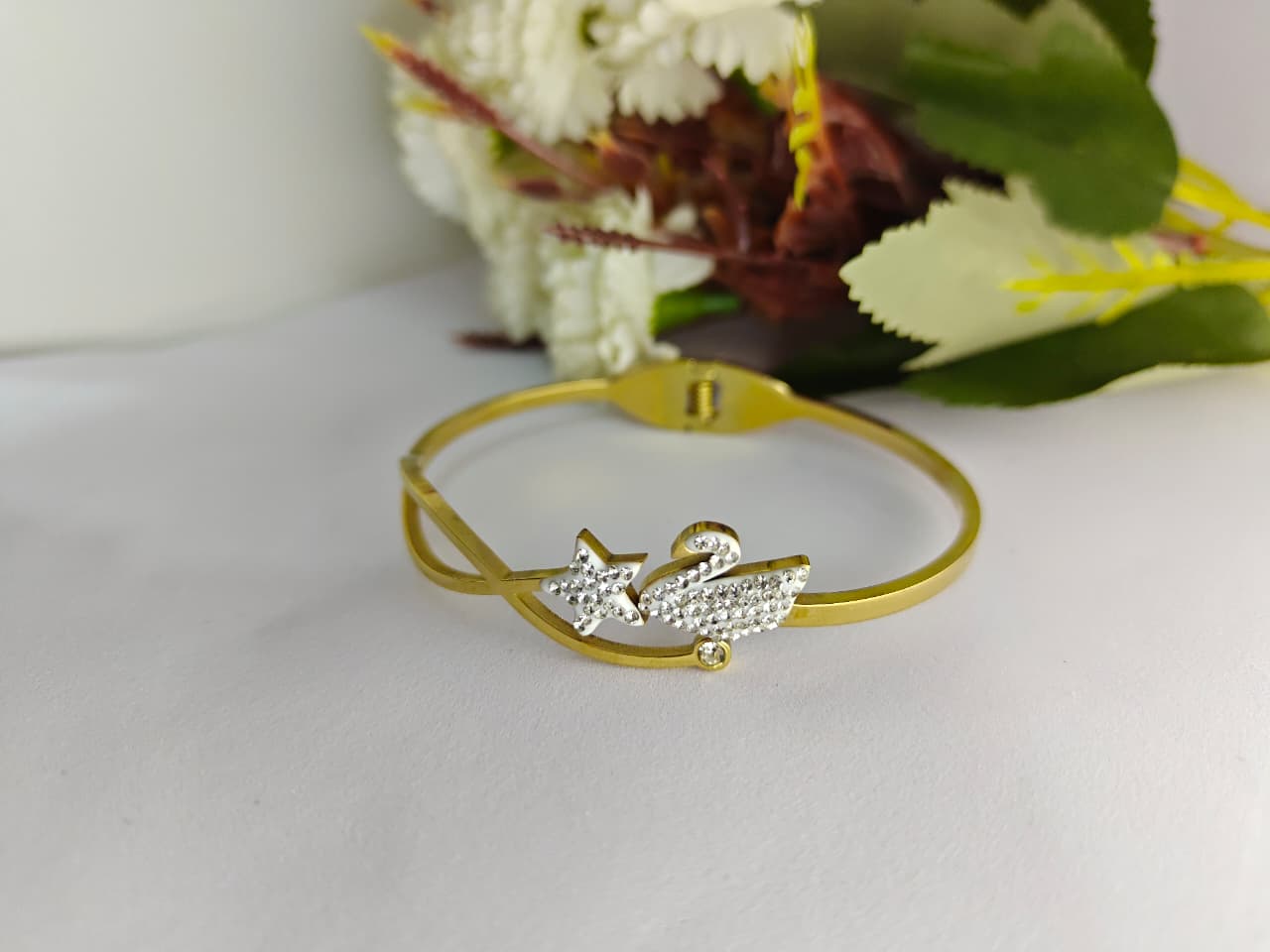 Gold Plated Stainless Steel Bracelet women & Girls
