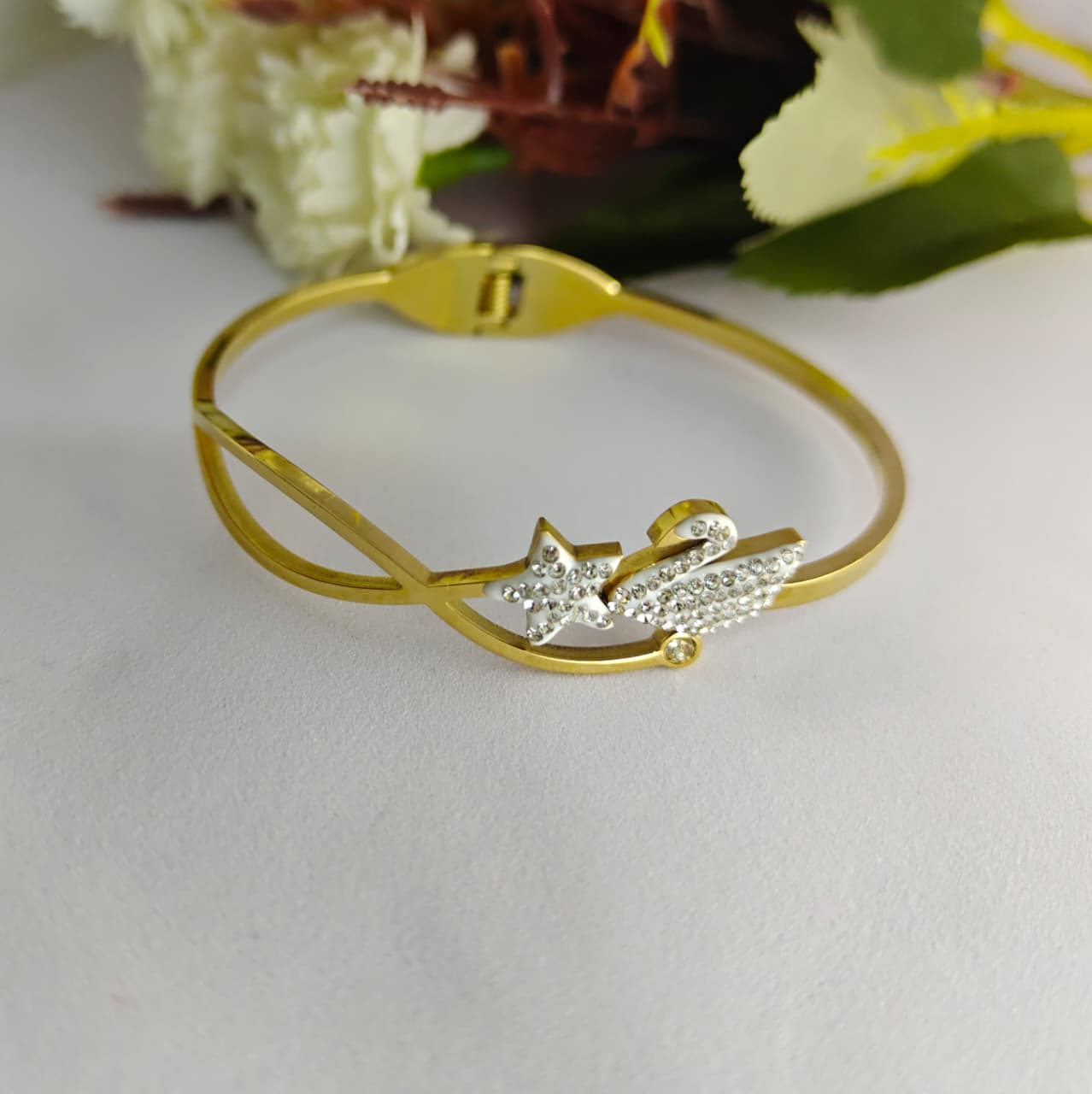 Gold Plated Stainless Steel Bracelet women & Girls