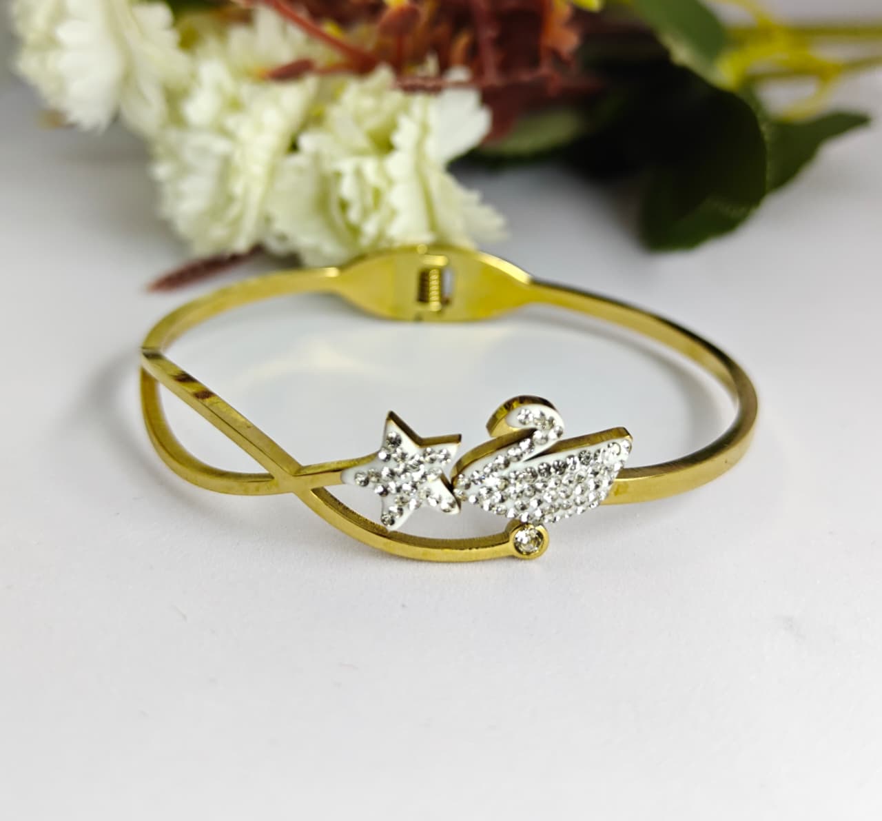 Gold Plated Stainless Steel Bracelet women & Girls