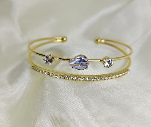 GOLD PLATED AMERICAN DIAMOND BRACELATE FOR WOMEN AND GIRLS
