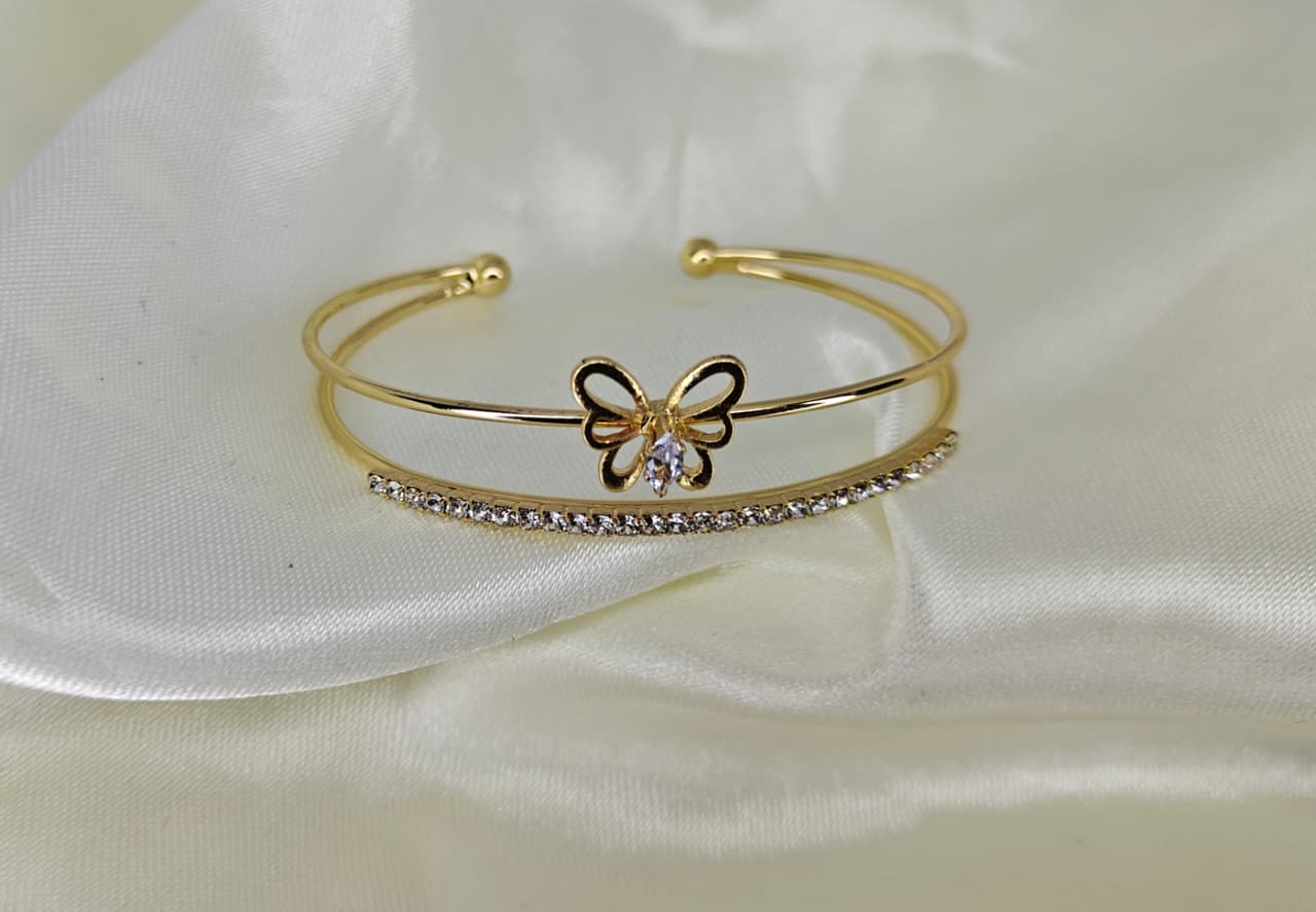 Fancy Butterfly Design Gold Plated Anti Tarnish Bracelet for women & Girls