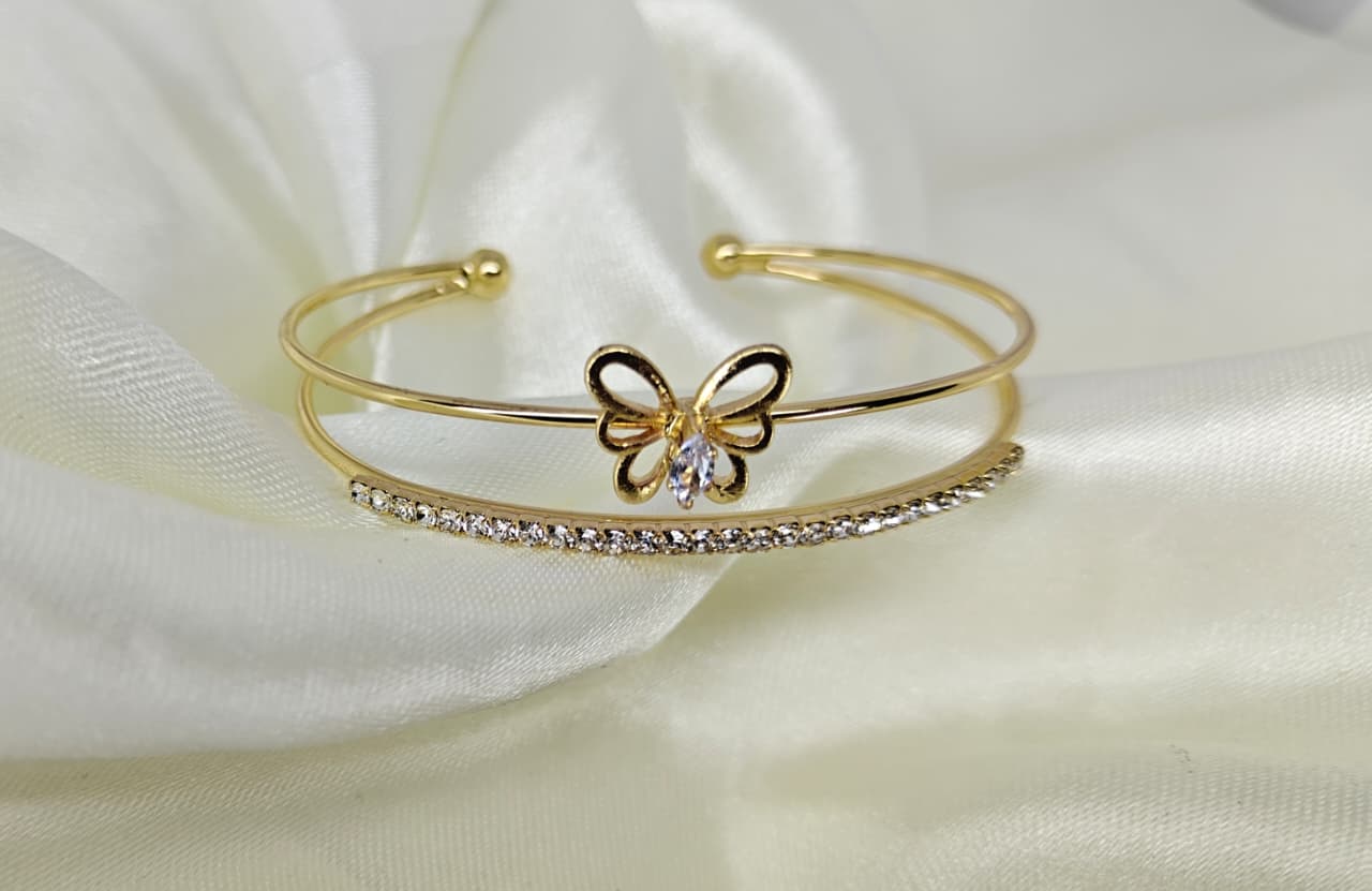 Fancy Butterfly Design Gold Plated Anti Tarnish Bracelet for women & Girls