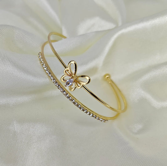 Fancy Butterfly Design Gold Plated Anti Tarnish Bracelet for women & Girls