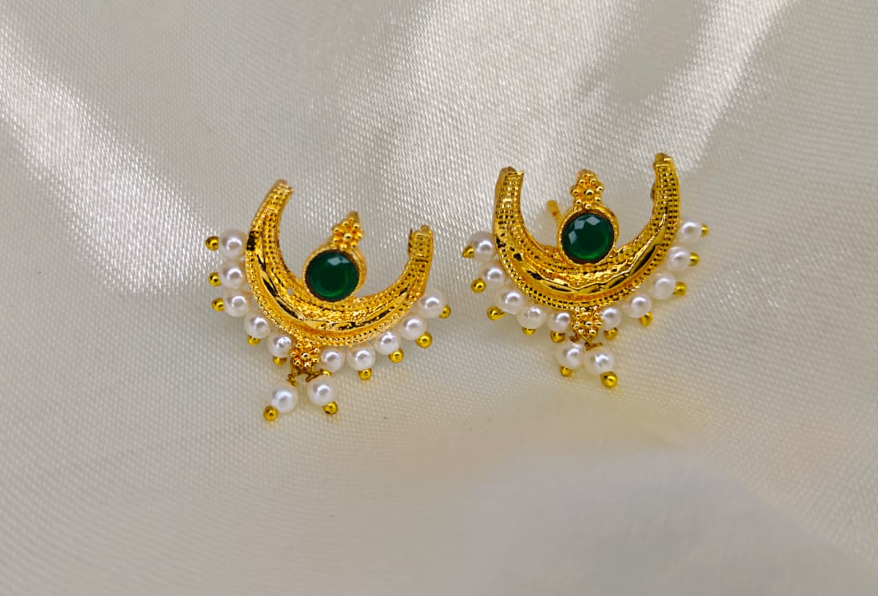 Pearl Gold Plated earrings For Women & Girls