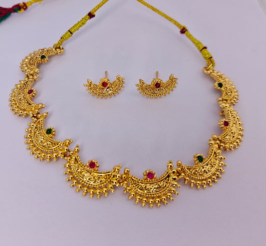 Stylish Chandrakor Haar | copper necklace |chandra chokar for women & Girls
