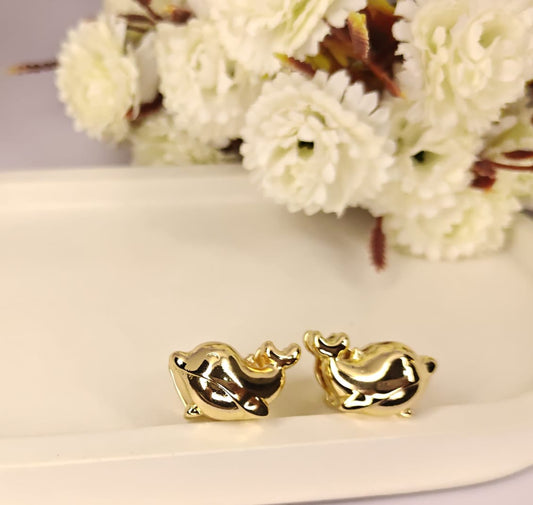 Anti Tarnish gold Plated Dolphin design earrings For Women & Girls