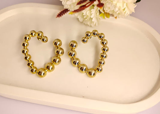 Heart Shape design Gold Plated Earrings for women & Girls