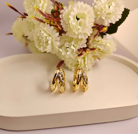 Anti Tarnish Gold Plated Small Huggie Hoop Earrings