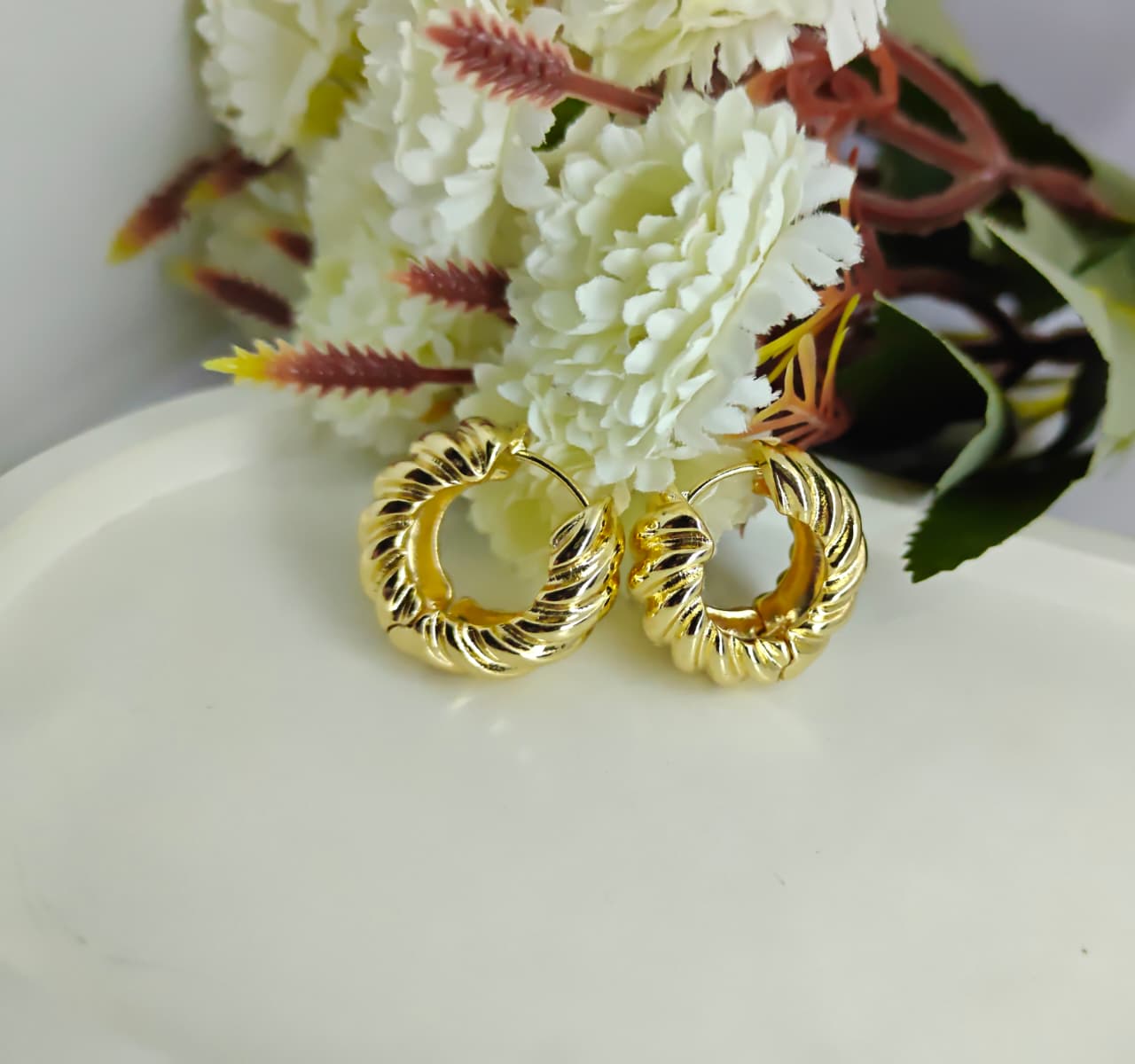 Gold Plated Hoop Earrings for Women & Girls