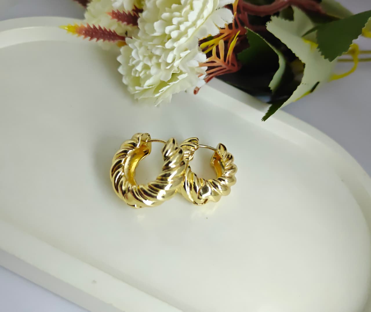 Gold Plated Hoop Earrings for Women & Girls