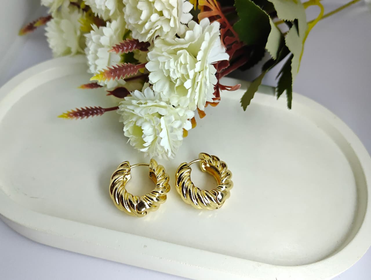 Gold Plated Hoop Earrings for Women & Girls